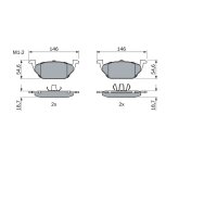BOSCH 0 986 424 364 Bremsbelagsatz, Scheibenbremse