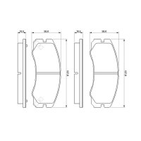 BOSCH 0 986 424 366 Bremsbelagsatz, Scheibenbremse