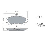 BOSCH 0 986 424 371 Bremsbelagsatz, Scheibenbremse