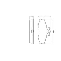 BOSCH 0 986 424 373 Bremsbelagsatz, Scheibenbremse