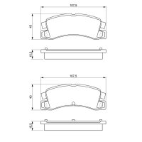 BOSCH 0 986 424 383 Bremsbelagsatz, Scheibenbremse