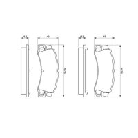 BOSCH 0 986 424 383 Bremsbelagsatz, Scheibenbremse