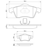 BOSCH 0 986 494 008 Bremsbelagsatz, Scheibenbremse