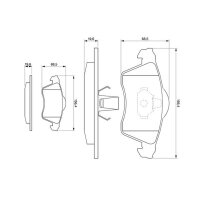 BOSCH 0 986 494 008 Bremsbelagsatz, Scheibenbremse