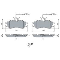 BOSCH 0 986 424 414 Bremsbelagsatz, Scheibenbremse
