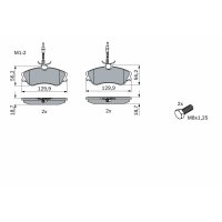 BOSCH 0 986 424 414 Bremsbelagsatz, Scheibenbremse