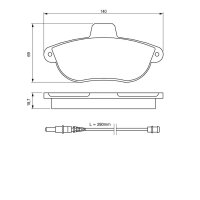 BOSCH 0 986 424 415 Bremsbelagsatz, Scheibenbremse