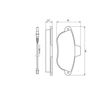 BOSCH 0 986 424 415 Bremsbelagsatz, Scheibenbremse