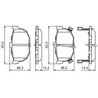 BOSCH 0 986 424 418 Bremsbelagsatz, Scheibenbremse