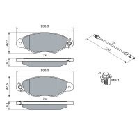 BOSCH 0 986 424 455 Bremsbelagsatz, Scheibenbremse
