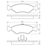 BOSCH 0 986 424 462 Bremsbelagsatz, Scheibenbremse