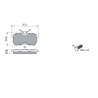 BOSCH 0 986 494 011 Bremsbelagsatz, Scheibenbremse