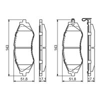 BOSCH 0 986 424 474 Bremsbelagsatz, Scheibenbremse