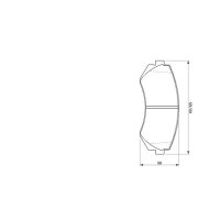 BOSCH 0 986 424 489 Bremsbelagsatz, Scheibenbremse