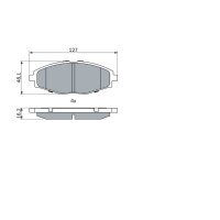 BOSCH 0 986 424 512 Bremsbelagsatz, Scheibenbremse