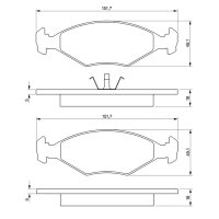 BOSCH 0 986 424 514 Bremsbelagsatz, Scheibenbremse