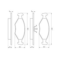 BOSCH 0 986 424 514 Bremsbelagsatz, Scheibenbremse