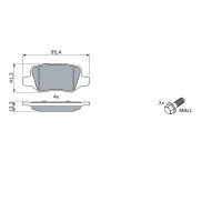 BOSCH 0 986 494 023 Bremsbelagsatz, Scheibenbremse