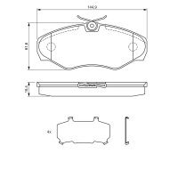 BOSCH 0 986 424 531 Bremsbelagsatz, Scheibenbremse