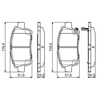 BOSCH 0 986 424 803 Bremsbelagsatz, Scheibenbremse