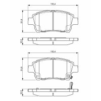 BOSCH 0 986 424 803 Bremsbelagsatz, Scheibenbremse
