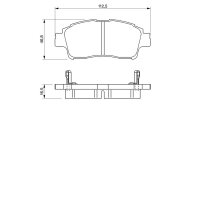 BOSCH 0 986 424 535 Bremsbelagsatz, Scheibenbremse