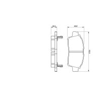 BOSCH 0 986 424 535 Bremsbelagsatz, Scheibenbremse