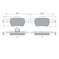 BOSCH 0 986 424 539 Bremsbelagsatz, Scheibenbremse