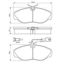 BOSCH 0 986 424 556 Bremsbelagsatz, Scheibenbremse