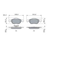 BOSCH 0 986 424 558 Bremsbelagsatz, Scheibenbremse