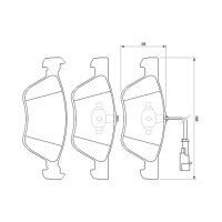 BOSCH 0 986 424 578 Bremsbelagsatz, Scheibenbremse