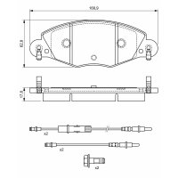 BOSCH 0 986 424 581 Bremsbelagsatz, Scheibenbremse