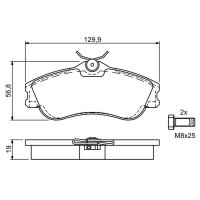 BOSCH 0 986 424 583 Bremsbelagsatz, Scheibenbremse