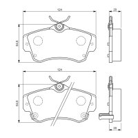BOSCH 0 986 494 029 Bremsbelagsatz, Scheibenbremse