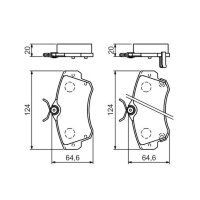 BOSCH 0 986 494 029 Bremsbelagsatz, Scheibenbremse