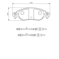 BOSCH 0 986 424 598 Bremsbelagsatz, Scheibenbremse