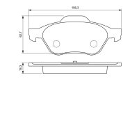 BOSCH 0 986 494 034 Bremsbelagsatz, Scheibenbremse