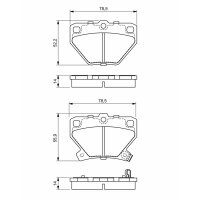 BOSCH 0 986 424 630 Bremsbelagsatz, Scheibenbremse