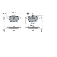 BOSCH 0 986 494 035 Bremsbelagsatz, Scheibenbremse