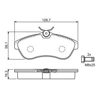 BOSCH 0 986 424 635 Bremsbelagsatz, Scheibenbremse