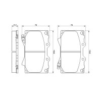 BOSCH 0 986 424 640 Bremsbelagsatz, Scheibenbremse
