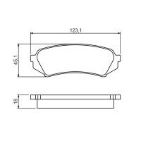 BOSCH 0 986 424 641 Bremsbelagsatz, Scheibenbremse