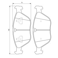 BOSCH 0 986 424 649 Bremsbelagsatz, Scheibenbremse