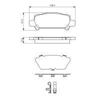 BOSCH 0 986 424 650 Bremsbelagsatz, Scheibenbremse