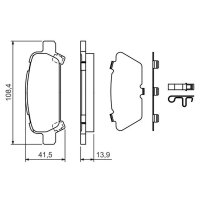 BOSCH 0 986 424 650 Bremsbelagsatz, Scheibenbremse