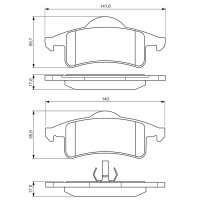 BOSCH 0 986 424 665 Bremsbelagsatz, Scheibenbremse