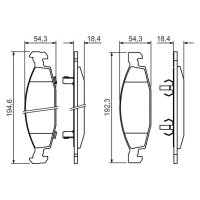 BOSCH 0 986 424 666 Bremsbelagsatz, Scheibenbremse