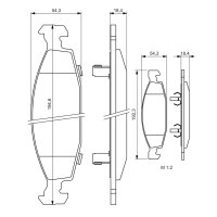 BOSCH 0 986 424 666 Bremsbelagsatz, Scheibenbremse