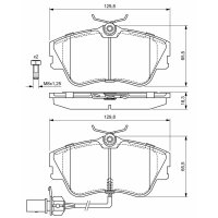BOSCH 0 986 424 672 Bremsbelagsatz, Scheibenbremse