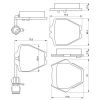 BOSCH 0 986 424 689 Bremsbelagsatz, Scheibenbremse
